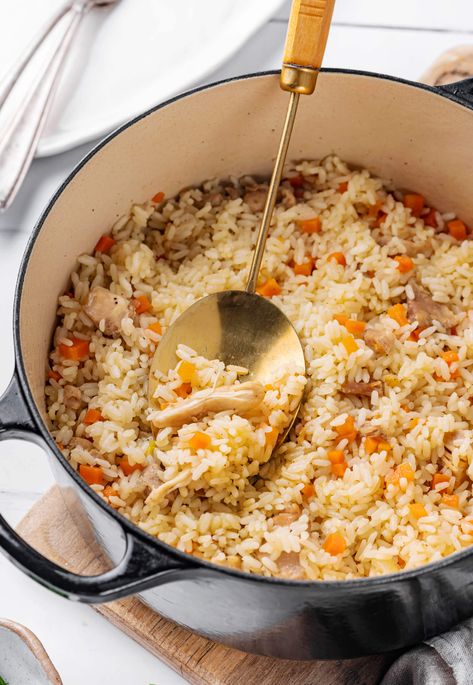 Best One Pot Chicken and Rice Plov Recipe Chicken Plov, Plov Recipe, Chicken And Carrots, Meal With Rice, Chicken Pilaf, One Pot Chicken And Rice, Chicken And Rice Recipe, Pilaf Recipes, Chicken Rice Recipes