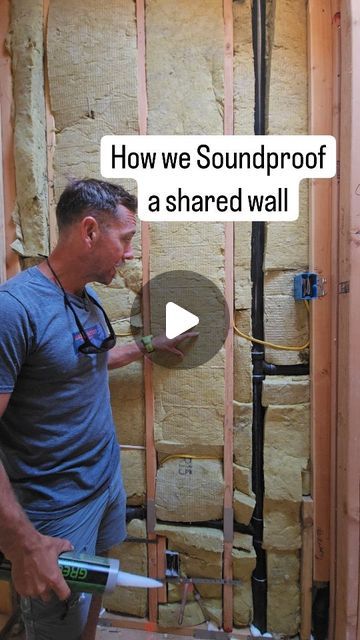 Derek Sherrell on Instagram: "The is the best system (for the price) to reduce sound transfer between walls.  Sent this to a friend who needs a quiet space.  Aprox Cost- Rockwool $2.50/sf. 5/8 sheetrock .75/sf. Acoustic putty pads $7/ea" Sound Proof Panel Design, Sound Proof Wall Design, Acoustic Wall Panels Sound Proofing, Sound Proofing A Room, Sound Barrier Wall, Soundproofing Walls, Soundproof Wall, Fake Walls, Wall Framing