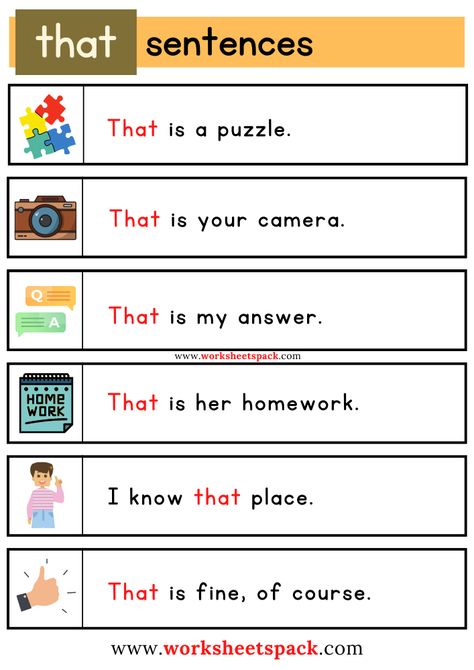 That Sight Word Worksheet Sentences Kindergarten, Reading Fluency Activities, Sentences Worksheet, Sight Word Sentences, Free Printable Math Worksheets, All About Me Preschool, Teaching Resources Primary, Kindergarten Reading Worksheets, Worksheet For Kids