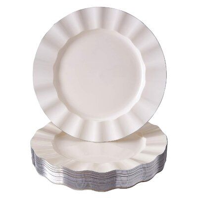 Plastic Dinner Set, Disposable Wedding Plates, Simple Table Settings, Disposable Plastic Plates, Wedding Plates, China Dishes, Food Displays, Disposable Plates, Plastic Trays