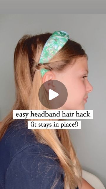 Audrey McClelland on Instagram: "EASY HEADBAND HAIR HACK 💗 Victoria wears headbands all the time, and I probably wear them 3 to 4 times a week! This is such an easy way to make sure they stay put… And style one! It’s such a great hair hack! . Thank you @mummylife_ for the hair inspiration.  . I will share all of the hair products that we love and use in my highlights and in my stories. . #simplehairstyles #simplehair #simplehairstyle #easyhairstyles #easyhairstyle #easyhairstylesforgirls #cutehairstyles #cutehair #hairvideo #hairideas #hairinspo #hairinspiration #hairvideos #hairidea #schoolhairstyles #schoolhair #hairstyles #hair #hairstyle #hairtutorial #hairtutorials #hairhacks #hairhack #headband" Hairstyles For Short Hair With Headband, How To Make A Headband Stay In Place, Styling A Headband, Girls Headband Hairstyles, How To Keep Headbands From Slipping, Headband Updo Hairstyles, How To Style Headbands, Straight Hair With Headband, How To Style A Headband