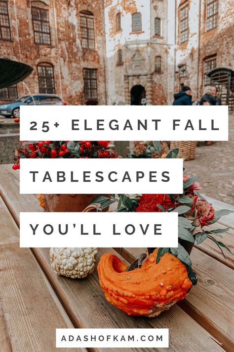 Now that Fall is in full swing, I have been looking for tablescape inspiration! 25+ elegant Fall telescopes that you’ll love! Autumn decorating. Fall home decor. Fall table centerpieces. Fall table decor. Fall tablescapes. Fall table settings. Fall table runners. Fall table decorations centerpieces. Fall table. Fall tablescapes Autumn centerpieces. Fall table centerpieces for home. Fall table settings Autumn. Thanksgiving decorations. Thanksgiving table settings. Thanksgiving tablescapes. Fall Outdoor Bistro Table Decor, Fall Birthday Dinner Table Decor, Harvest Dinner Party Decor, Pumpkins On Dining Room Table, Classy Fall Decor Ideas For The Home, Fall Decor Tablescapes, Natural Fall Tablescapes, Fall Patio Table Decor, Fall Tables Apes