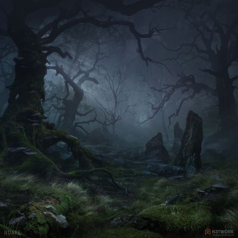 Foto Macro, Dark Landscape, Concept Art World, Heroic Fantasy, Fantasy Forest, Landscape Background, Fantasy Setting, Fantasy Places, Forest Art