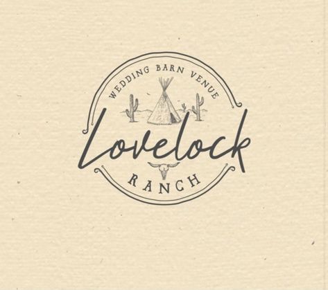 Western Logo, Art Deco Logo, Ranch Logo, Bohemian Logo, Beautiful Logos Design, Wedding Barn, Beautiful Logos, Wedding Event Venues, Boho Design