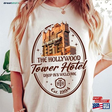 Tower Of Terror Shirt, 1994 Shirt, Hollywood Tower Hotel, Hollywood Tower, Hollywood Hotel, Tower Of Terror, Disney Designs, Twilight Zone, Sweat Hoodie