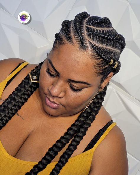 Lemonade Braids Hairstyles, Cornrows Braids For Black Women, Two Braid Hairstyles, Ghana Braids, Feed In Braids Hairstyles, Goddess Braids Hairstyles, African Hair Braiding Styles, Braids Hairstyles Pictures, Braided Cornrow Hairstyles