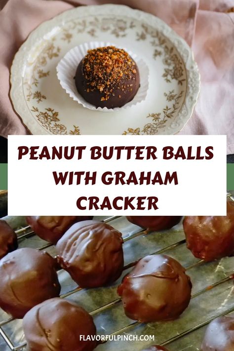 Best Peanut Butter Balls with graham crackers are a delicious little candy you can make so easily in your kitchen. A perfect candy or snack for any time. Peanut Butter Truffles, Peanut Butter Candy, Best Peanut Butter Balls Recipe, Chocolate Peanut Butter Desserts. Peanut Butter Graham Cracker Balls, Peanut Butter Balls With Graham Crackers, Graham Balls Recipe, Best Peanut Butter Balls Recipe, Best Peanut Butter Balls, Graham Balls, Pb Balls, Butter Desserts, Butter Candy