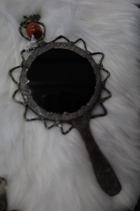 Black Obsidian Aesthetic, Obsidian Aesthetic, Obsidian Mirror, Witchcraft Tools, Soft Solder, Family Compound, Scrying Mirror, Pagan Altar, Witch Craft