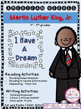 Martin Luther King, Jr. Martin Luther King Activities, Calendar Math, Mlk Day, Primary Lessons, Social Studies Resources, Reading Comprehension Activities, Reading Comprehension Passages, Comprehension Activities, Reading Levels