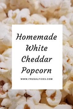 White Cheddar Popcorn Recipe, Cheddar Popcorn Recipe, Popcorn Recipes Cheese, Homemade Popcorn Seasoning, Home Popcorn, Popcorn Seasoning Recipes, Flavored Popcorn Recipes, Popcorn Recipes Sweet, Popcorn Recipes Easy