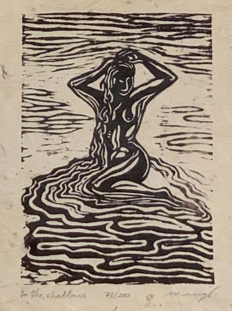 Woodcut Printmaking, Woodcut Prints, Relief Printmaking, Things To Try, Lino Art, Beauty Water, Figurative Artwork, Woodcuts Prints, Wood Cut