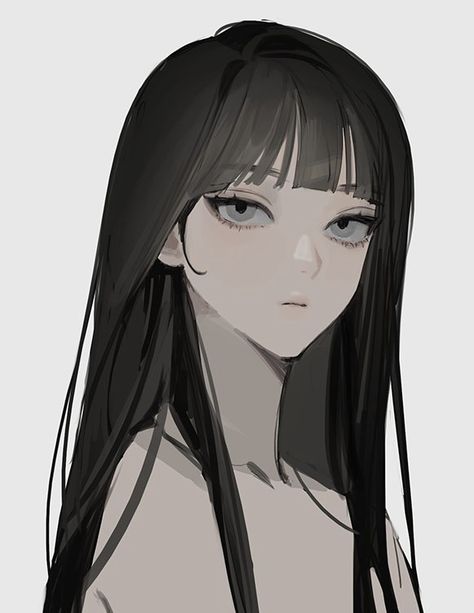 Anime Face Claims Female Black Hair, Long Black Hair Drawing, High Ponytail Drawing, Anime Face Claims Female, Anime Face Claims, Black Hair Anime Woman, Black Hair Character, Persona Anime, Long Black Hair