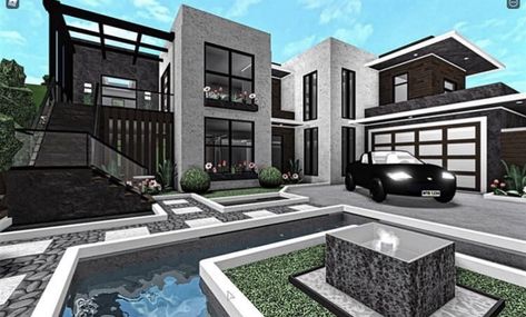 Tropical Villa, Modern Family House, Two Story House Design, Mansion Exterior, Bloxburg House Ideas Layout, House Decorating Ideas Apartments, Small House Layout, House Plans Mansion, Tiny House Layout