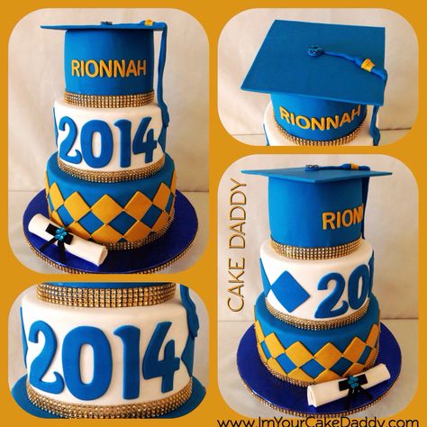 Three tiered graduation cake. #TOWNVIEWMAGNET Crazy Cake, Graduation Cake, Crazy Cakes, Dessert Cupcakes, Graduation Cakes, Cake Creations, Creative Cakes, Custom Cakes, Cake Desserts