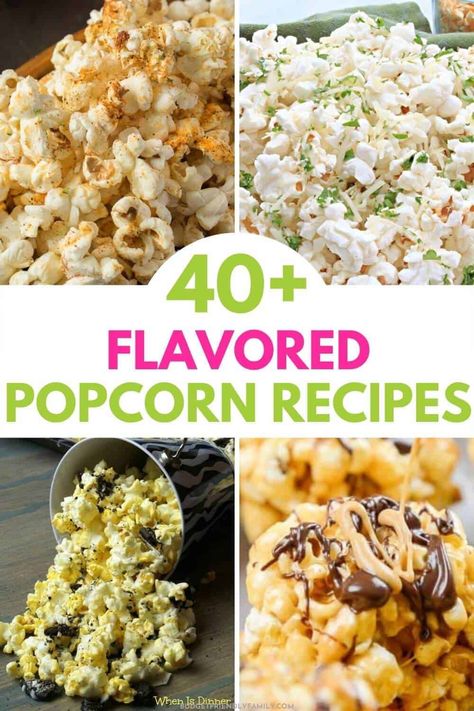 Homemade Popcorn Flavors, Popcorn Recipes Savory, Stovetop Popcorn Recipes, Homemade Popcorn Recipes, Flavored Popcorn Recipes, Popcorn Recipes Sweet, Popcorn Recipes Easy, Savory Popcorn, Flavored Butter Recipes