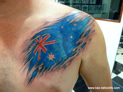 26 Aussie Tattoos To Commemorate Australia Day Stay At Home Mum Australia Flag Tattoo, Aussie Dog Tattoo, Aussie Tattoo Ideas, Australian Flag Tattoo, Australian Tattoo Ideas, Australia Tattoo Ideas, Aussie Tattoo, Red Australian Shepherd, Aussie Flag