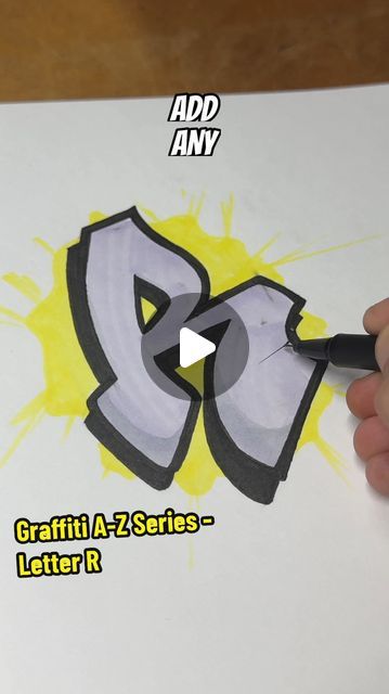 Graffiti Tutorial Letters, Different Graffiti Styles, Graffiti Art Letters Step By Step, Graffiti Fill In Ideas, Painting Ideas Graffiti, Learn Graffiti, Cool Graffiti Letters, Graffiti Letter R, Graffiti Throwie