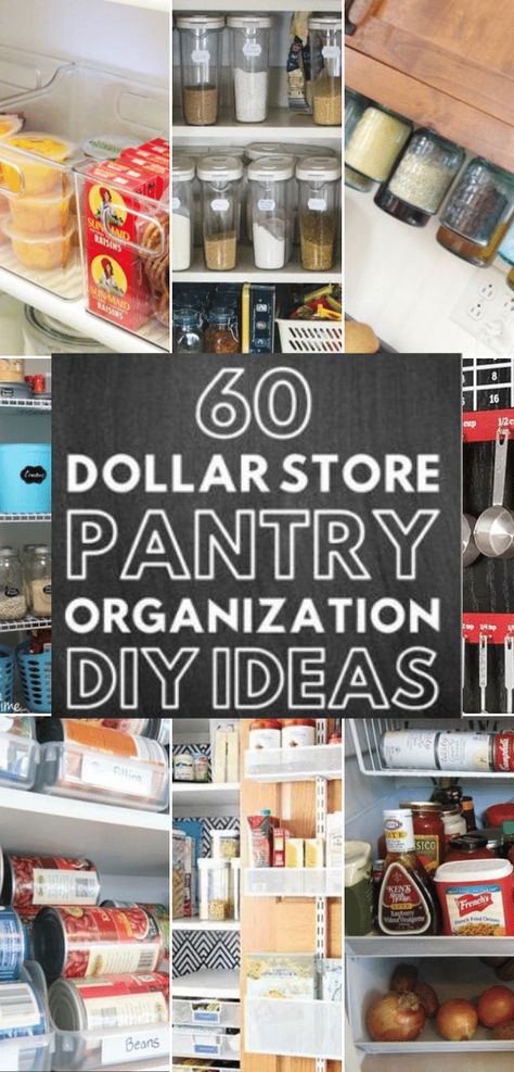 Store Pantry Organization, Dollar Store Pantry Organization, Dollar Store Organizing Kitchen, Pantry Organization Dollar Store, Pantry On A Budget, Pantry Closet Organization, Dollar Tree Kitchen Organization, Pantry Hacks, Organizing Your Pantry