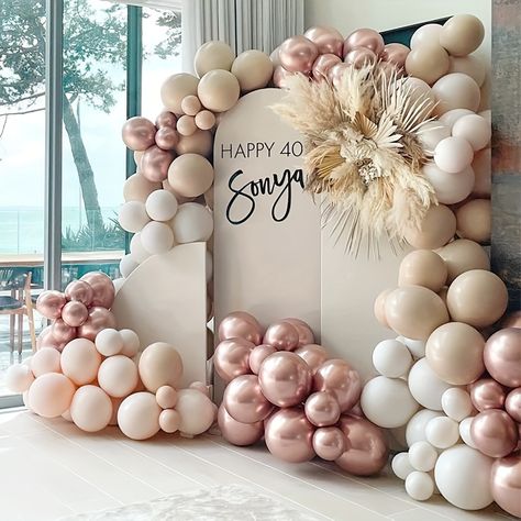 Faster shipping. Better service Baloon Garland, Flower Party Themes, Champagne Balloons, Blush Balloons, Garland Wedding Decor, Ballon Party, Balloon Arch Kit, New Year's Party Decorations, Retirement Celebration