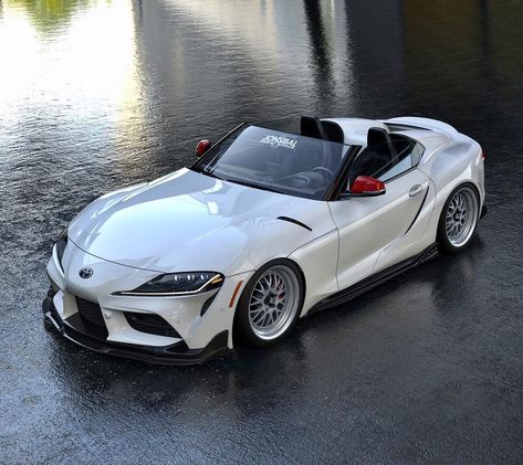 2020 Toyota Supra Speedster Could Make You Forget About The BMW Z4 | Carscoops Toyota Convertible, Toyota Supra Mk5, Supra Mk5, Honda Accord Sport, Japanese Sports Cars, Car Tattoos, Latest Car, Ae86, Bmw Z4