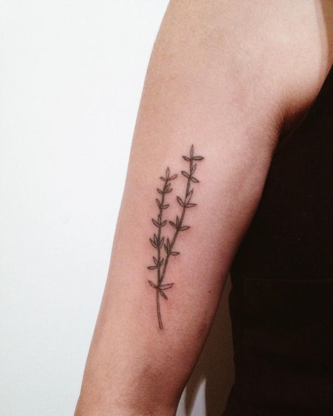 Rosemary Tattoo, Herb Tattoo, Branch Tattoo, Wildflower Tattoo, Plant Tattoo, Gorgeous Tattoos, Subtle Tattoos, Family Tattoos, Ankle Tattoo