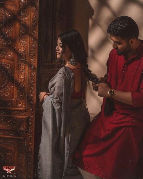 Couple Goal ( hair braids ) Bengali Photoshoot, Wedding Photoshoot Poses, Vintage Couples, Cute Couples Photography, Couple Picture Poses, Love Couple Photo, Cute Couple Poses, Couple Photoshoot Poses, Couples Poses