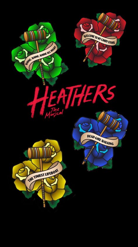 Heathers The Musical Drawings, Heathers The Musical Tattoo, Heathers Themed Party, Heather Chandler Wallpaper, Heathers Wallpaper Aesthetic, Heathers Background Wallpapers, Heathers Wallpaper Iphone, Heathers Aesthetic Wallpaper, Heathers Drawing