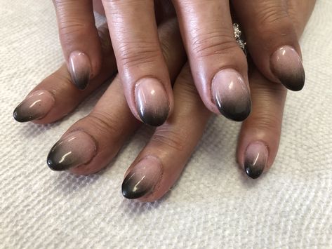 Black Ombre Nails Acrylic, Nails Ombre French, Ombré French, Ombre French Nails, Black Ombre Nails, Wedding Nail Art Design, Nails Ombre, Ombre Nail, French Nail Art