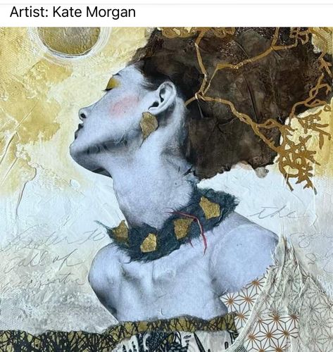 Figure Collage, Kate Morgan, Painting Faces, Atlanta Art, Mixed Media Portrait, Nature Collage, Cnc Art, Corporate Art, Venetian Plaster