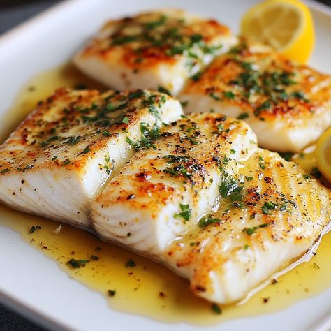 🍋 Zesty Lemon Butter Fish Fillet: Refresh your palate with this vibrant, buttery delight! 🐟🍋 #SeafoodLovers #ZestyFlavor #HealthyEating Zesty Lemon Butter Fish Fillet Ingredients: Fish fillets (4 pieces) Lemon juice (1/4 cup) Lemon zest (1 tbsp) Butter (4 tbsp) Garlic (2 cloves, minced) Olive oil (2 tbsp) Salt and pepper (to taste) Fresh parsley (1 tbsp, chopped) Instructions: Season fish fillets with salt and pepper. Heat olive oil and butter in a pan over medium heat. Add garlic and coo... Lemon Butter Fish, Butter Fish, Fish Meal, Homemade Donuts Recipe, Fish Fillets, Foreign Food, Food Babe, Lemon Butter, Seafood Dinner