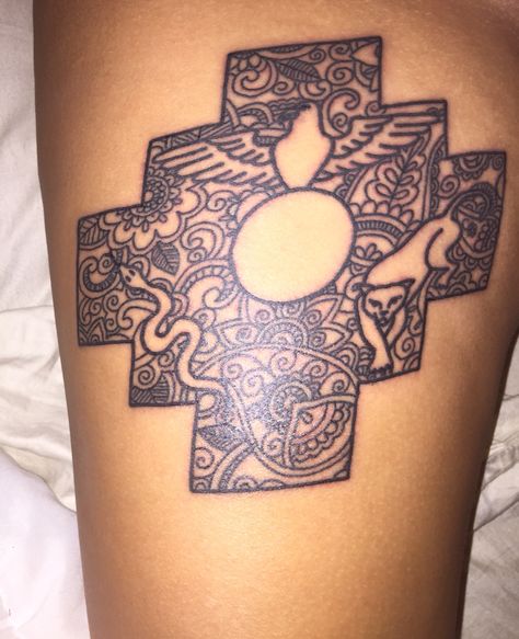 chakana tattoo Peru Incan Tattoos, Peruvian Art Tattoo, Peru Inca Tattoo, Peruvian Tattoo Ideas, Pachamama Tattoo, Peruvian Tattoo, Peru Tattoo Ideas, Shipibo Tattoo, Peru Tattoo Ideas Inca