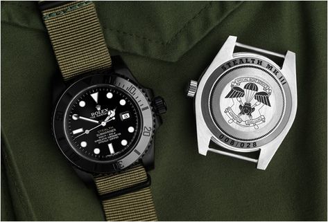 ROLEX STEALTH MK IV | BY PROJECT X DESIGNS | Image Custom Rolex, Rolex Submariner Black, James Bond Style, Stainless Steel Rolex, Rolex Submariner No Date, Divers Watch, Project X, Nato Strap, Rolex Submariner