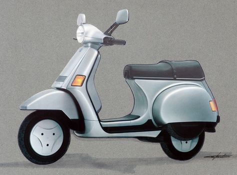 The Vespa Cosa, designed by Paolo Martin. Vespa Smallframe, Classic Vespa, Best Scooter, Scooter Design, Piaggio Vespa, Motorcycles & Scooters, Sepeda Motor, The 80s, Cool Bikes