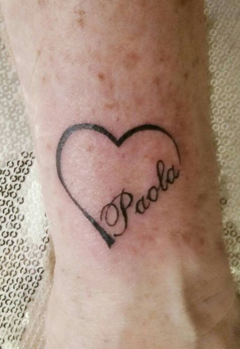 Heart shape tattoo Name In Heart Tattoo, Heart Shape Tattoo, Heart Tattoos With Names, Shape Tattoo, Name Tattoo, Name Tattoos, Henna Tattoo Designs, Heart Tattoo, Henna Tattoo