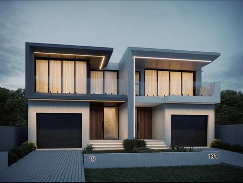 Exterior House Design, Townhouse Apartments, Terrace Building, Double House, Townhouse Exterior, Australia House, Modern Townhouse, Duplex Design, Townhouse Designs