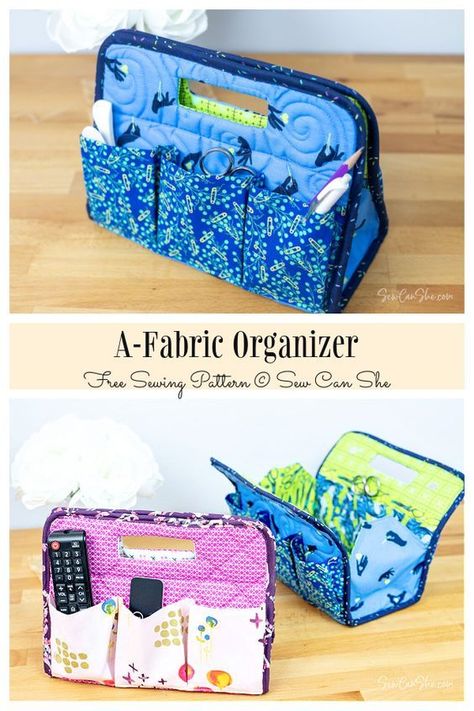 Storage Sewing Projects, Sewing Accessories Organizer, Free Bag Sewing Pattern Pdf, Sewing Organizer Pattern Free, Purse Pattern Free Sewing, Fabric Boxes Pattern Free, Diy Sewing Organizer, Sew Organizer, Bag Organizer Diy