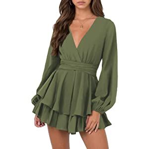 Nova In Sky Womens Sexy V Neck Long Baggy Sleeve Tie Waist Ruffle Hem Flowy Swing Mini Short Wrap Dress https://www.amazon.com/Nova-Sky-Fashion-Sleeve-Dresses/dp/B09MQL28QC/ref=zg_bsnr_1045024_14?_encoding=UTF8&psc=1&refRID=E5SWSJCSAQ7F66BFJE4H&tag=amerexperienc-20&language=es_US¤cy=USD Short Wrap Dress, Plunging V Neck Dress, Wrap Dress Short, High Waist Dress, A Line Mini Skirt, Solid Color Dress, Mini Short, Short Mini Dress, Mode Vintage