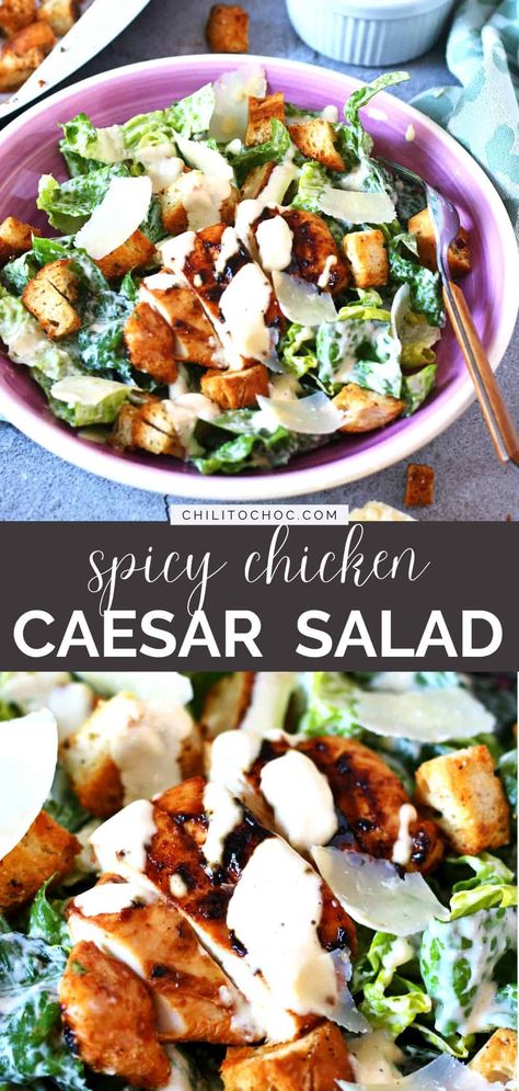 Caesar Dressing Without Anchovies, Clean Meal Ideas, Creamy Italian Pasta Salad, Meal Prep Salads, Birthday Meals, Main Course Salad, Asian Fruit, Salad Skewers, Chicken Caesar Salad Recipe