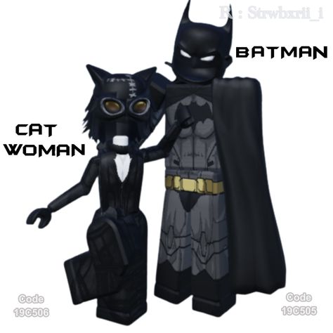 Halloween Matching Cat Woman Roblox Outfit, Roblox Matching Outfits Halloween, Halloween Roblox Outfits Ideas, Catwoman Roblox Avatar, Roblox Matching Fits Codes, Roblox Halloween Matching Fits, Matching Halloween Roblox Outfits, Matching Roblox Avatars Codes, Matching Roblox Halloween Outfits