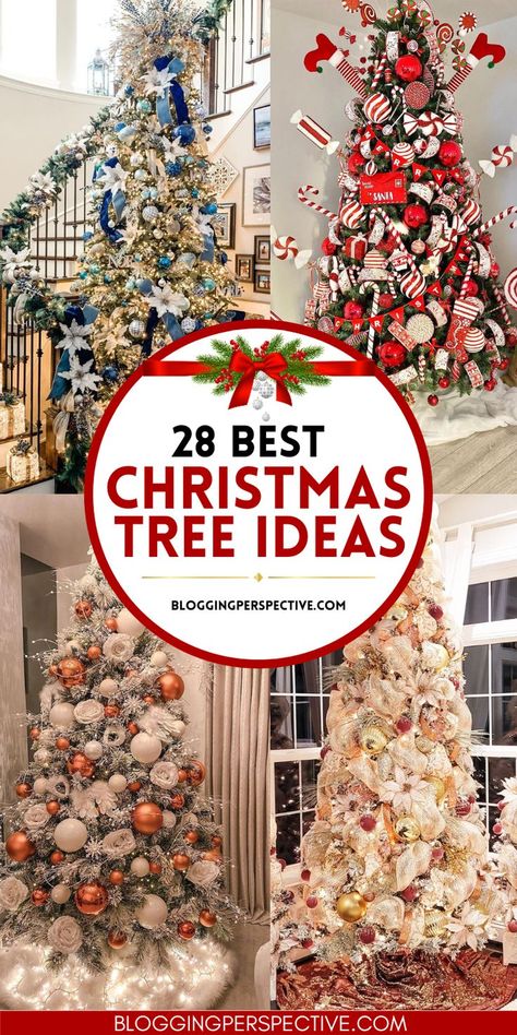 White Light Christmas Tree Decor, Cupcake Christmas Tree Decorations, New Christmas Tree Ideas, 12ft Tree Decor, Pretty Christmas Tree Decorations, Chromas Trees Ideas, Fun Christmas Trees Ideas, Christmas Tree Color Theme Ideas, Red And Ivory Christmas Tree