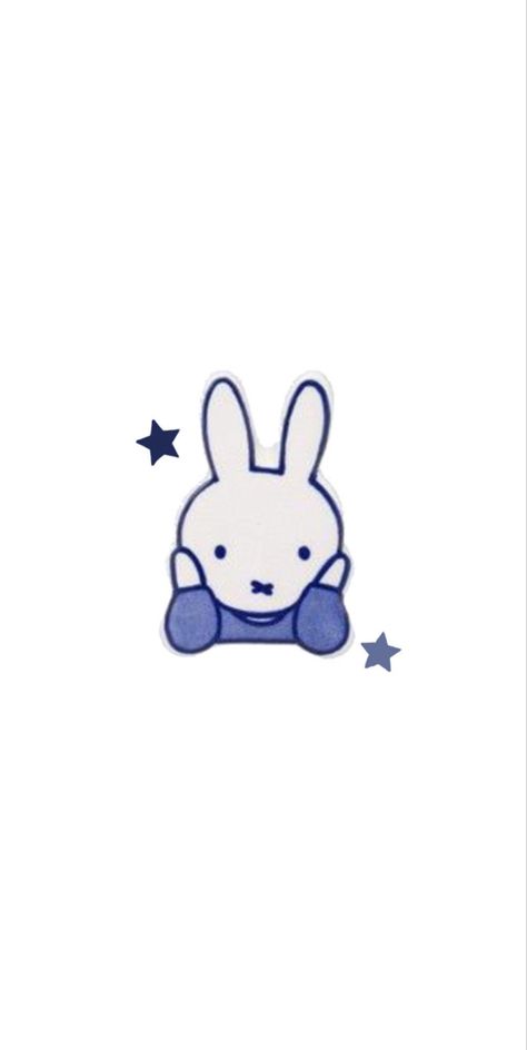 Blue Rabbit Aesthetic, Blue Bunny Wallpaper, Bunny Widget, Miffy Print, Blue Miffy, Bug Like An Angel, Ricky And Yujin, Newjeans Core, Blue Widget