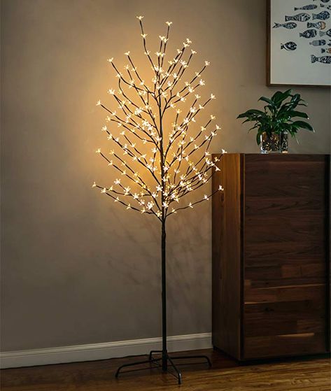 Amazon.com: Twinkle Star 6 Feet 208 LED Cherry Blossom Tree Light for Home Festival Party Wedding Indoor Outdoor Christmas Decoration, Warm White (1 Pack): Home & Kitchen Bedroom Fall Decorations, Outdoor Tree Lighting, Electric Material, Flower Bulb, Wedding Indoor, Led Tree, Tree Lamp, Tree Light, Blossom Tree