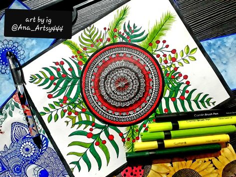 Christmas mandala art Christmas Mandala Drawing, Mandala Drawing Creative, Christmas Mandala Art, Christmas Mandala, Mandala Design Art, Mandala Drawing, Diy Birthday Gifts, Diy Birthday, Winter Landscape