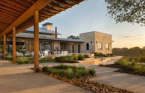 Country Architecture, Country Fences, Natural Bedroom, Sliding Door Systems, Modern Ranch, Sliding Patio Doors, Ranch Style Homes, Ranch Style Home, Modern Cabin