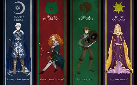 I love the artwork of Rapunzel in this. Disney Hogwarts, Disney Au, Disney Theory, Disney Crossovers, Disney Jokes, The Guardians, The Big Four, Disney Memes, Cartoon Crossovers