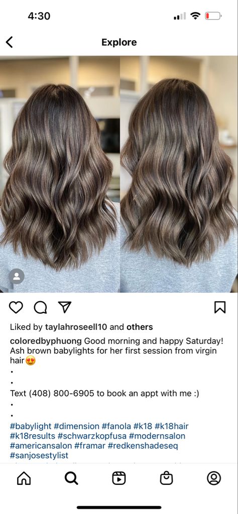 Ash Brown Babylights On Brown Hair, Mom Chop Hair Brunette, Ash Brown Babylights, Mousey Brown Hair, Mousey Brown, Mushroom Hair, Girls Run The World, Hair Gloss, Redken Shades Eq