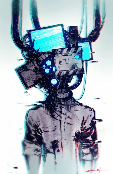 Arte Robot, Cyberpunk Aesthetic, Arte Cyberpunk, Cyberpunk Character, 캐릭터 드로잉, Cyberpunk Art, Art And Illustration, 영감을 주는 캐릭터, Dieselpunk