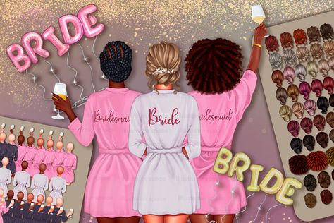 Bachelorette Party Clipart, Bride Clipart, Hair Clipart, People Pictures, Party Clipart, Clip Art Png, Bachelorette Party Invitations, Wedding Clipart, Clip Arts