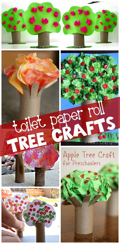 Toilet Paper Roll Tree Crafts for Kids to Make (Find apple trees, fall trees, jungle trees, and more!) #cardboard tubes | CraftyMorning.com Toilet Paper Roll Tree, Toilet Paper Trees, Tree Crafts For Kids, Paper Tree Craft, Jungle Trees, Paper Towel Crafts, Toilet Roll Craft, Fall Trees, Apple Trees