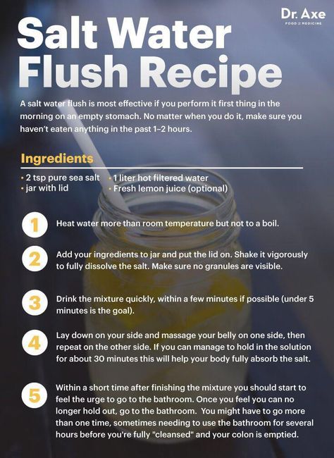 Salt Water Flush Recipe, Salt Water Flush, Colon Cleanse Recipe, Full Body Detox, Natural Detox Drinks, Kidney Cleanse, Natural Colon Cleanse, Detox Program, Liver Detox